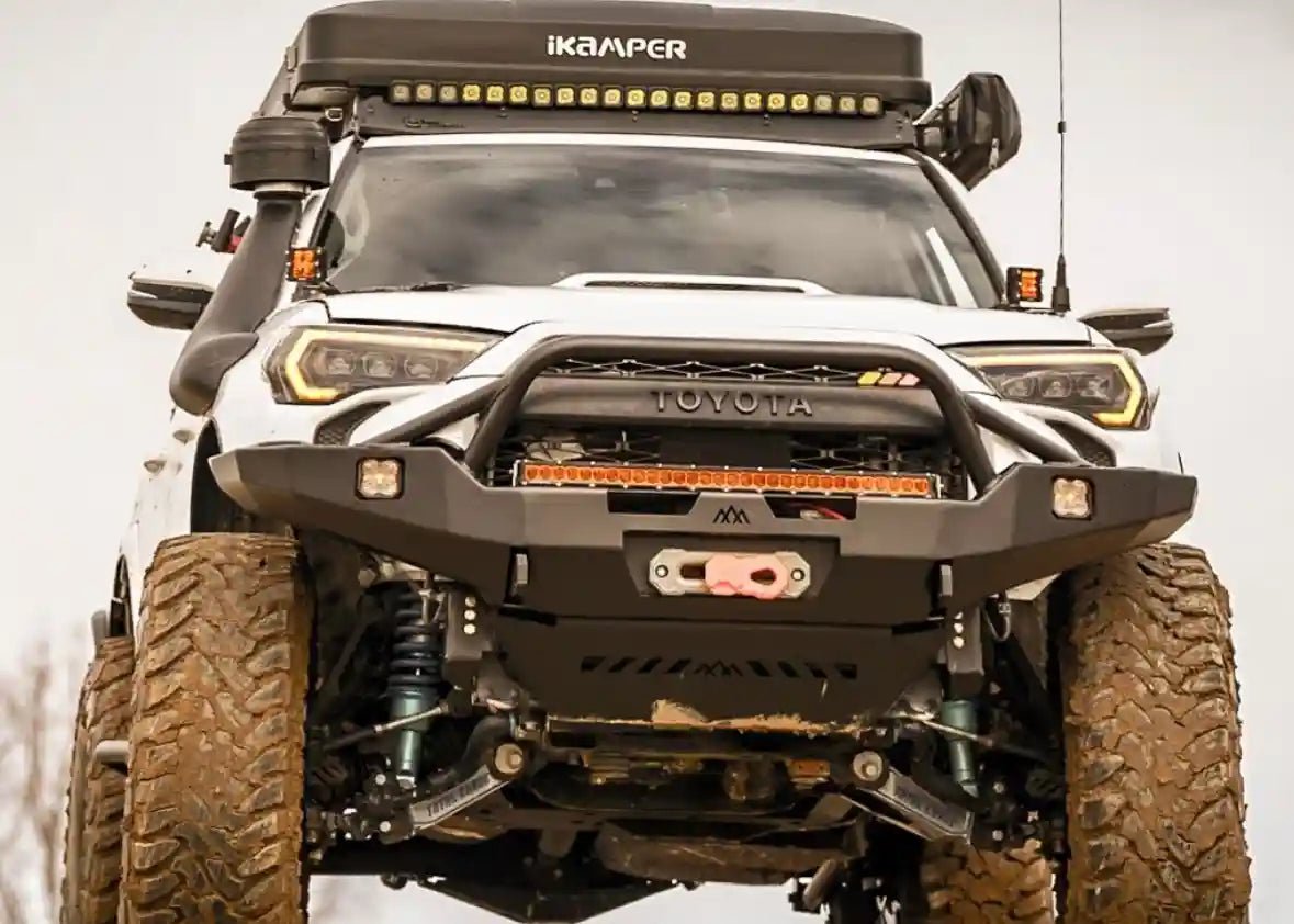 Hi - Lite Overland Toyota 4Runner Front Bumper 5th Gen (2010 - 2024) [PreRunner Bull Bar] - Spirit of 1876 - Backwoods Adventure Mods