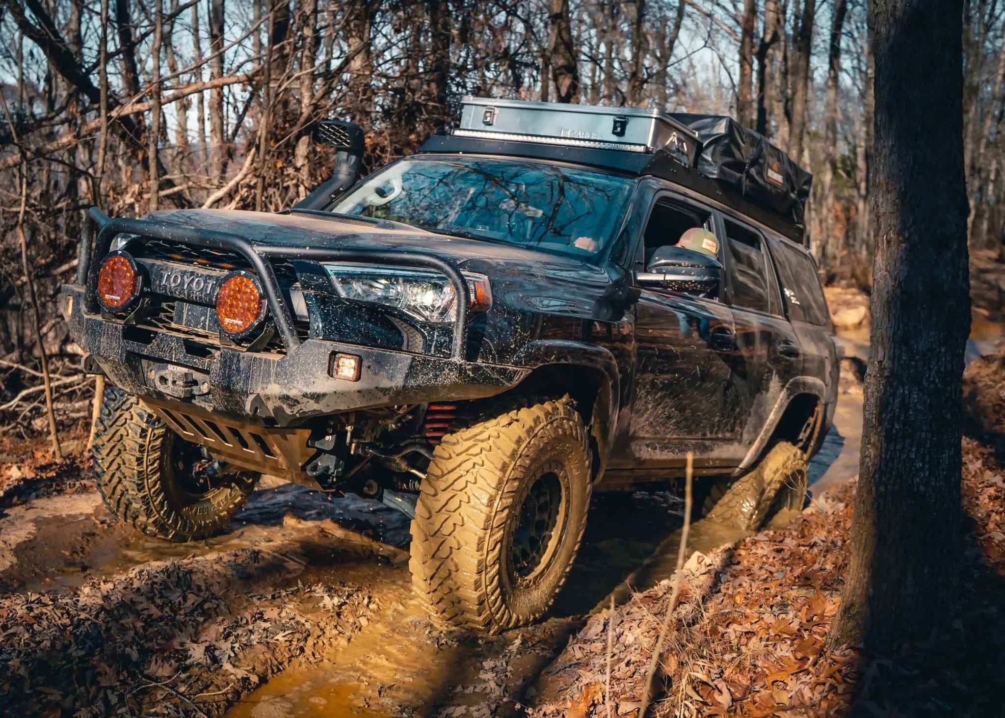 Hi - Lite Overland Toyota 4Runner Front Bumper 5th Gen (2010 - 2024) [Bull Bar] - Spirit of 1876 - Backwoods Adventure Mods