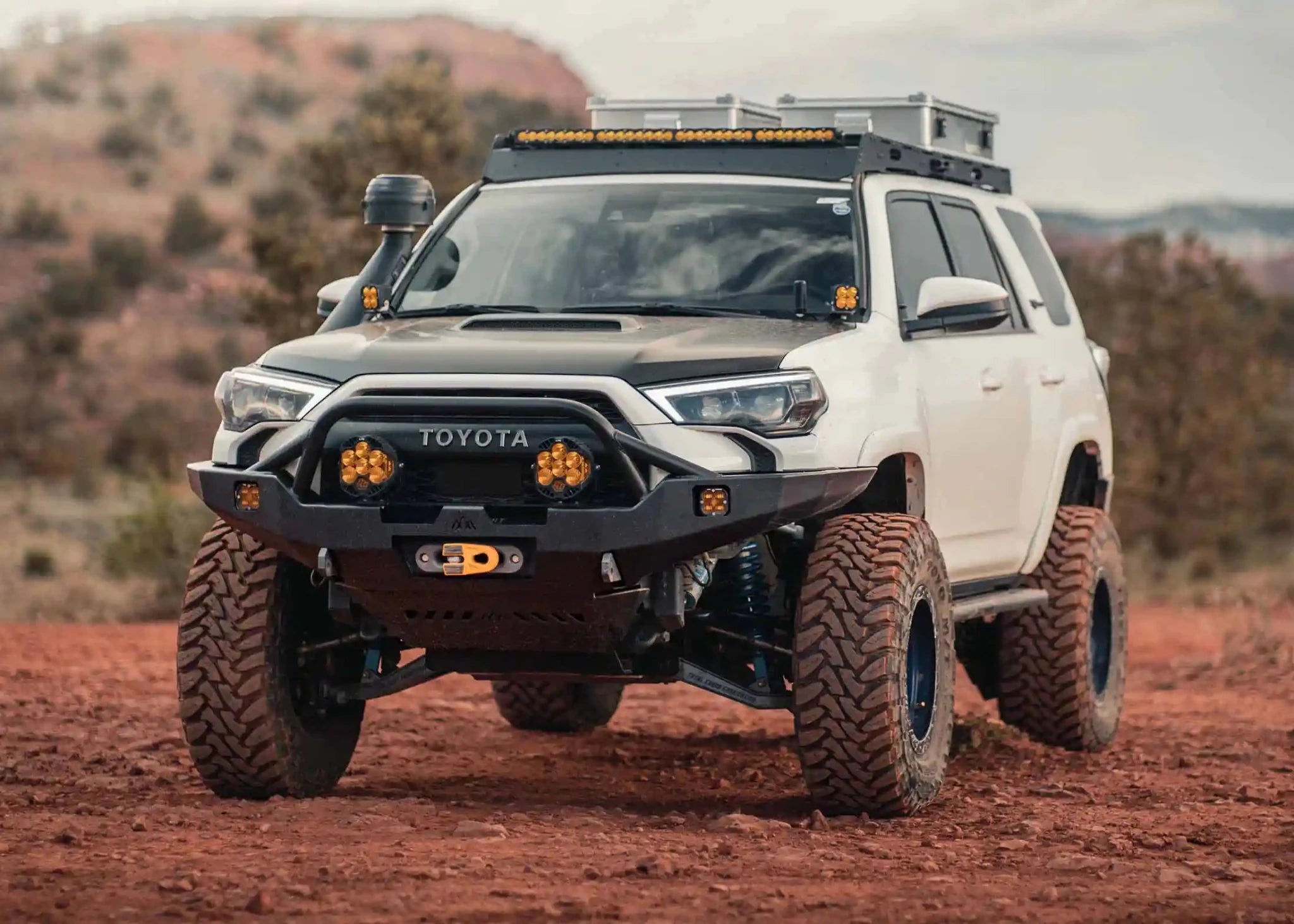 Hi - Lite Overland Toyota 4Runner Front Bumper 5th Gen (2010 - 2024) [PreRunner Bull Bar] - Spirit of 1876 - Backwoods Adventure Mods