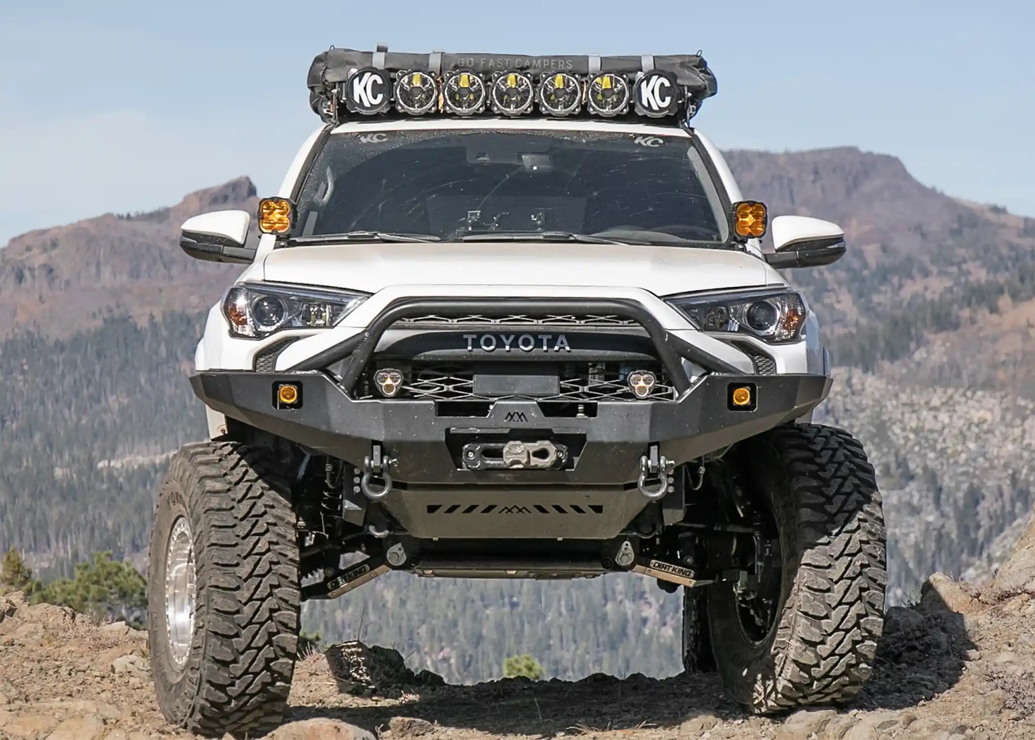 Hi - Lite Overland Toyota 4Runner Front Bumper 5th Gen (2010 - 2024) [PreRunner Bull Bar] - Spirit of 1876 - Backwoods Adventure Mods