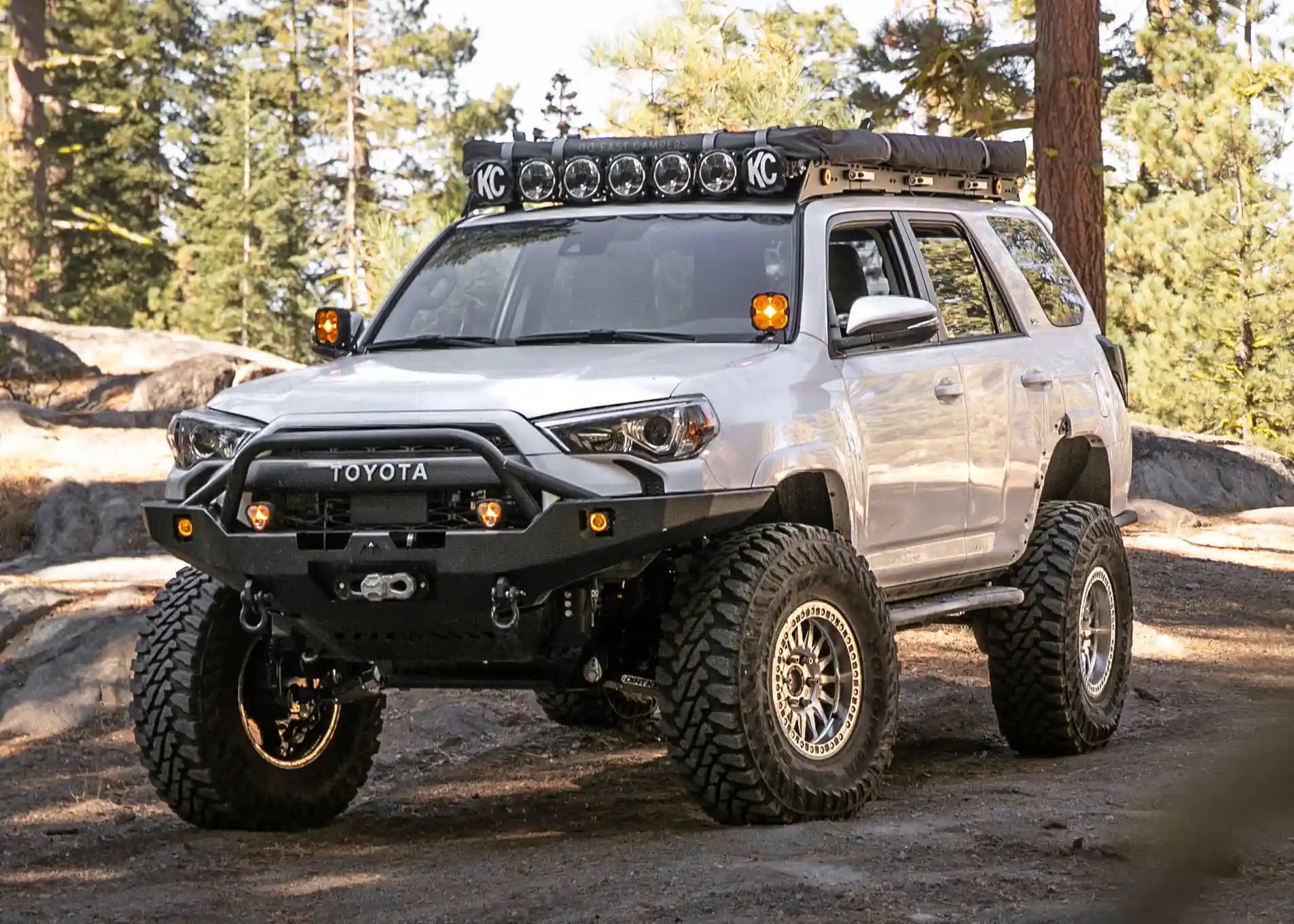 Hi - Lite Overland Toyota 4Runner Front Bumper 5th Gen (2010 - 2024) [PreRunner Bull Bar] - Spirit of 1876 - Backwoods Adventure Mods