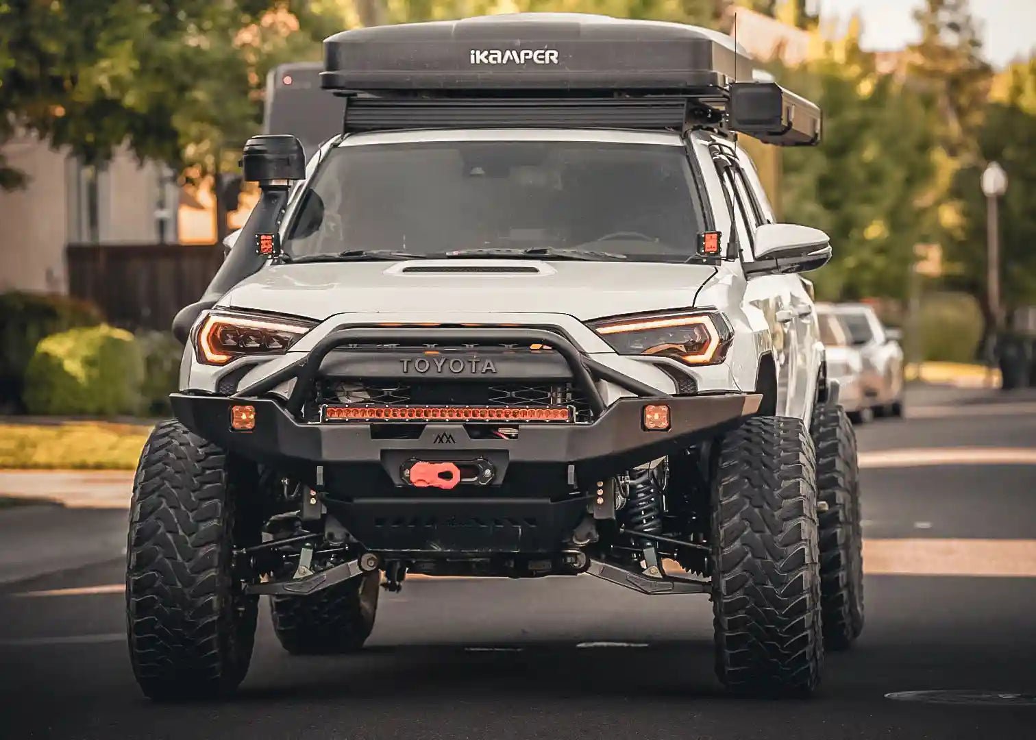 Hi - Lite Overland Toyota 4Runner Front Bumper 5th Gen (2010 - 2024) [PreRunner Bull Bar] - Spirit of 1876 - Backwoods Adventure Mods