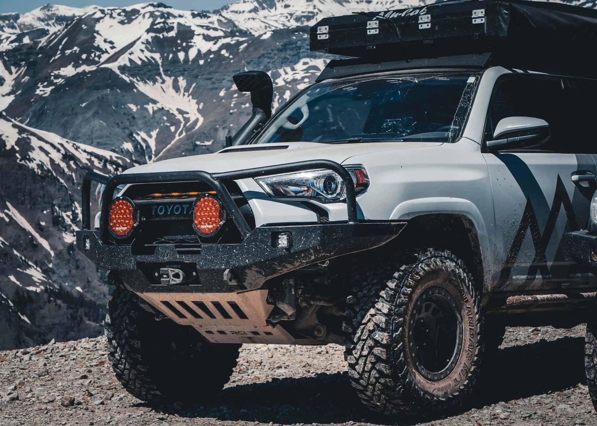 Hi - Lite Overland Toyota 4Runner Front Bumper 5th Gen (2010 - 2024) [Bull Bar] - Spirit of 1876 - Backwoods Adventure Mods