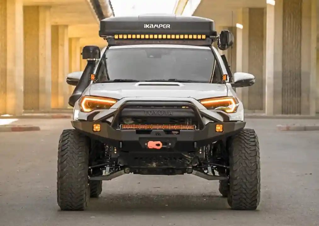 Hi - Lite Overland Toyota 4Runner Front Bumper 5th Gen (2010 - 2024) [PreRunner Bull Bar] - Spirit of 1876 - Backwoods Adventure Mods
