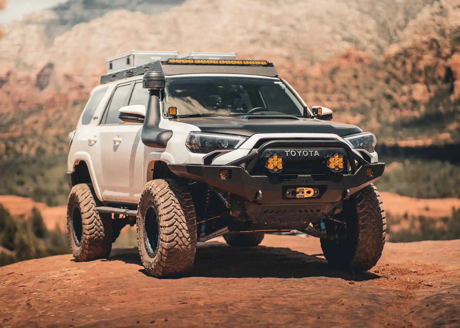 Hi - Lite Overland Toyota 4Runner Front Bumper 5th Gen (2010 - 2024) [PreRunner Bull Bar] - Spirit of 1876 - Backwoods Adventure Mods