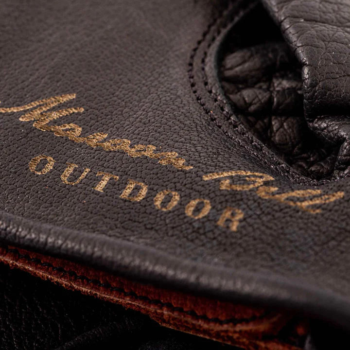Maroon Bell Outdoor BUFFALO LEATHER GLOVES - PITCH BLACK