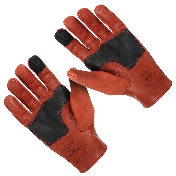 MBO THE BUFFALO LEATHER GLOVES - RANCH BURGUNDY