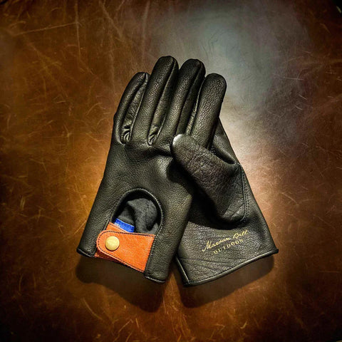 MBO BUFFALO LEATHER GLOVES - PITCH BLACK