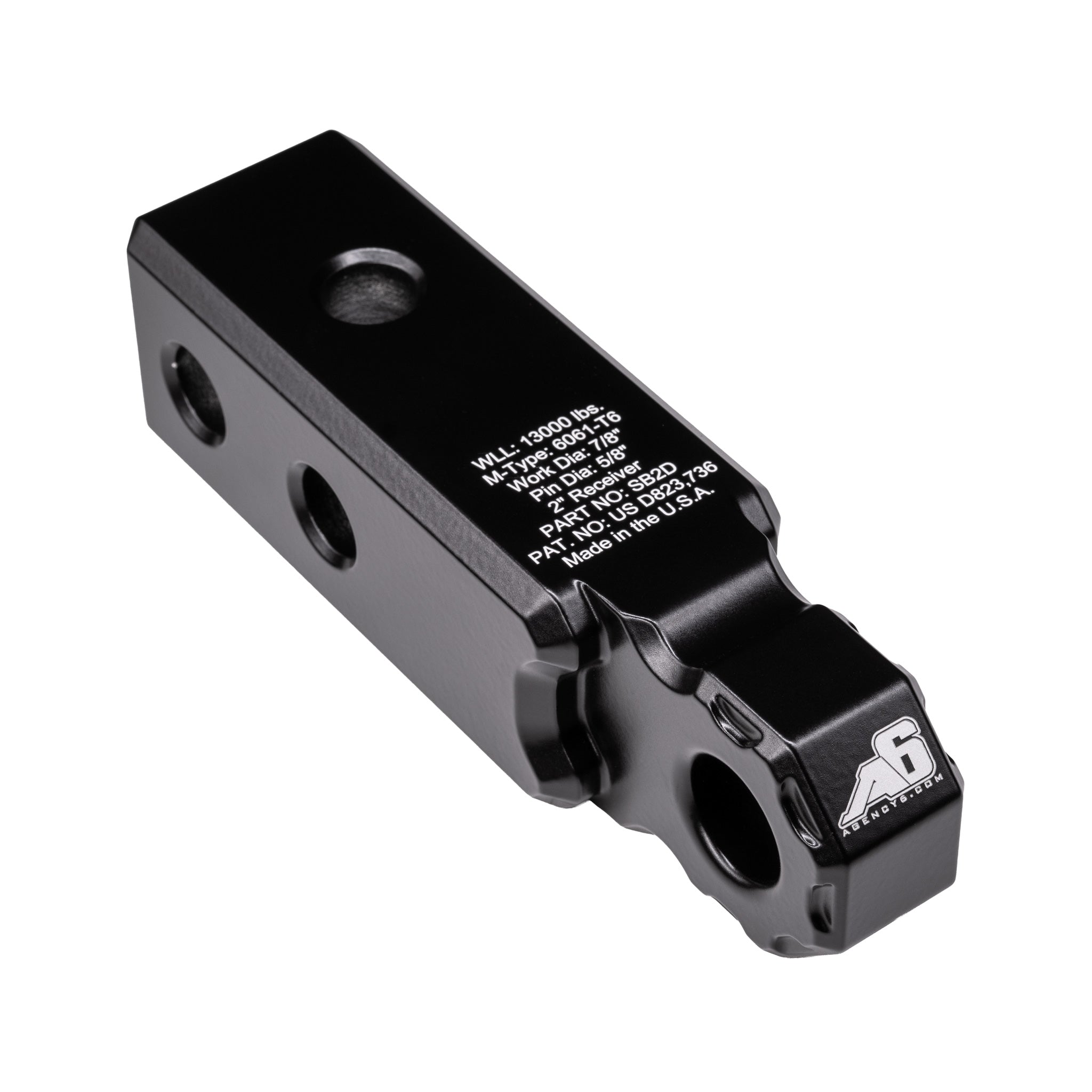 Agency 6 Recovery Hitch Shackle Block - 2" Receiver - Spirit of 1876 - Agency6.com