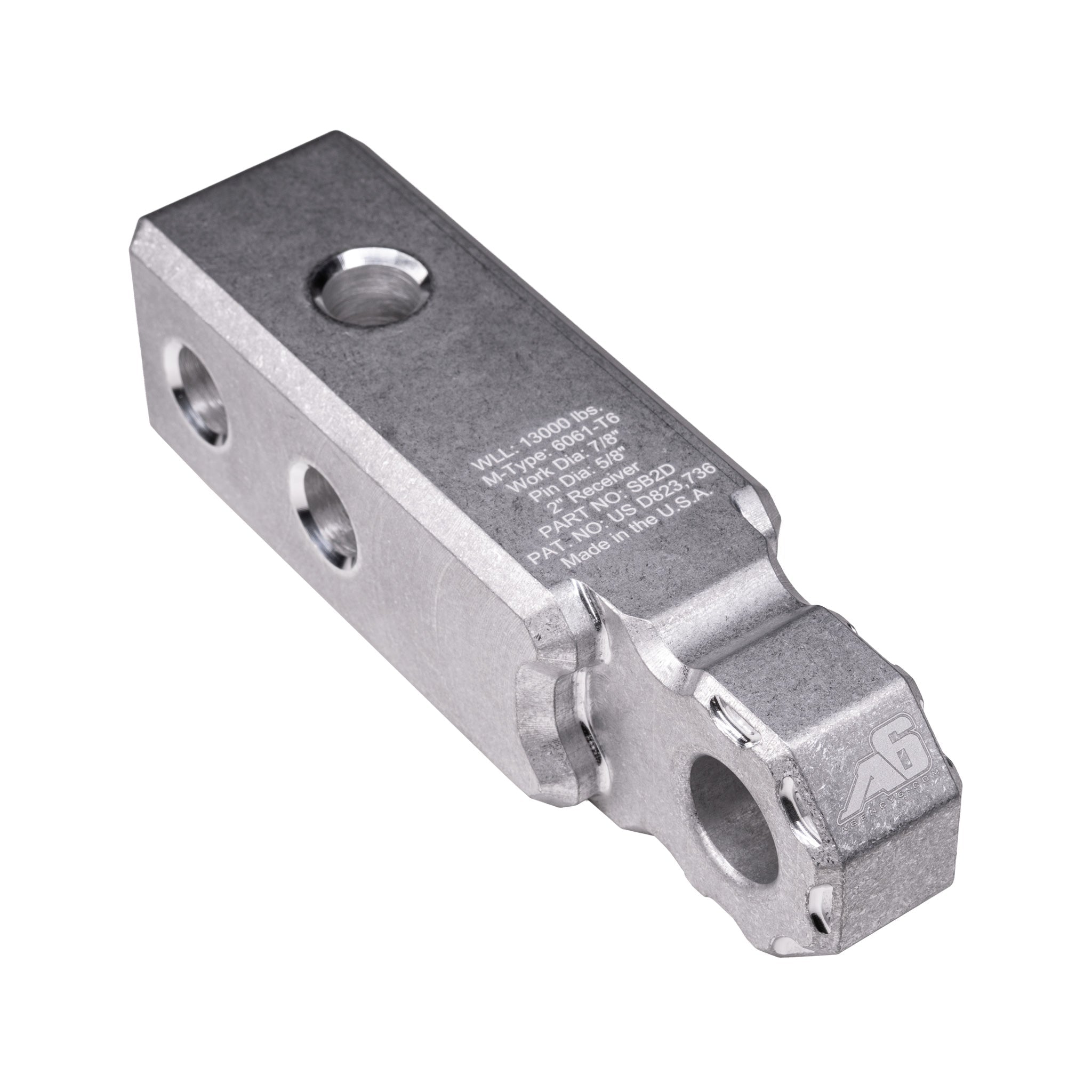Agency 6 Recovery Hitch Shackle Block - 2" Receiver - Spirit of 1876 - Agency6.com