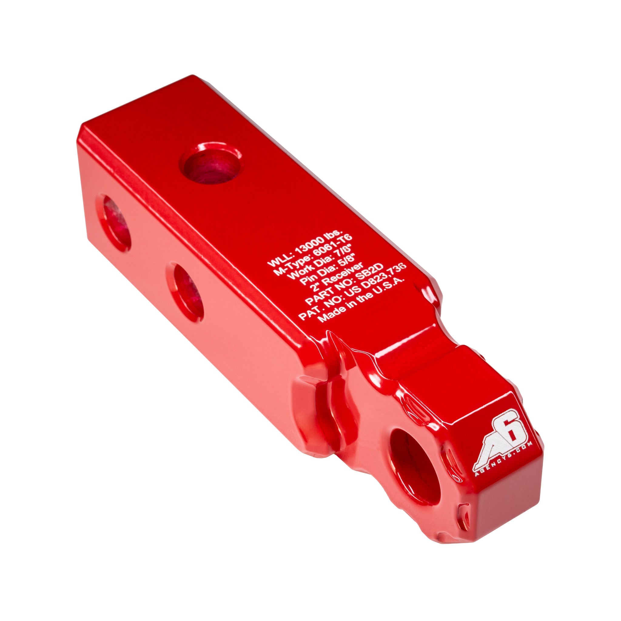 Agency 6 Recovery Hitch Shackle Block - 2" Receiver - Spirit of 1876 - Agency6.com