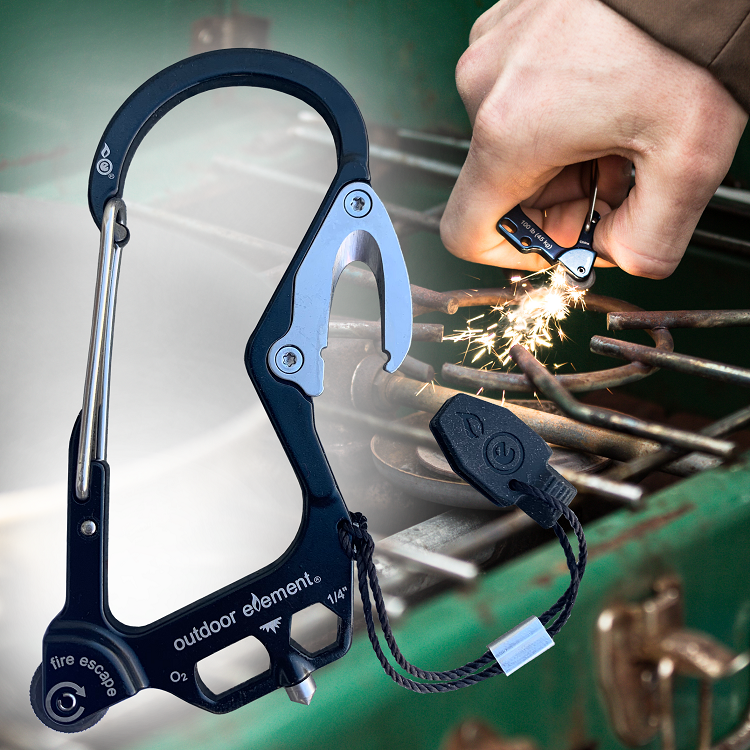 Fire Escape: Fire-Starting Multitool Carabiner