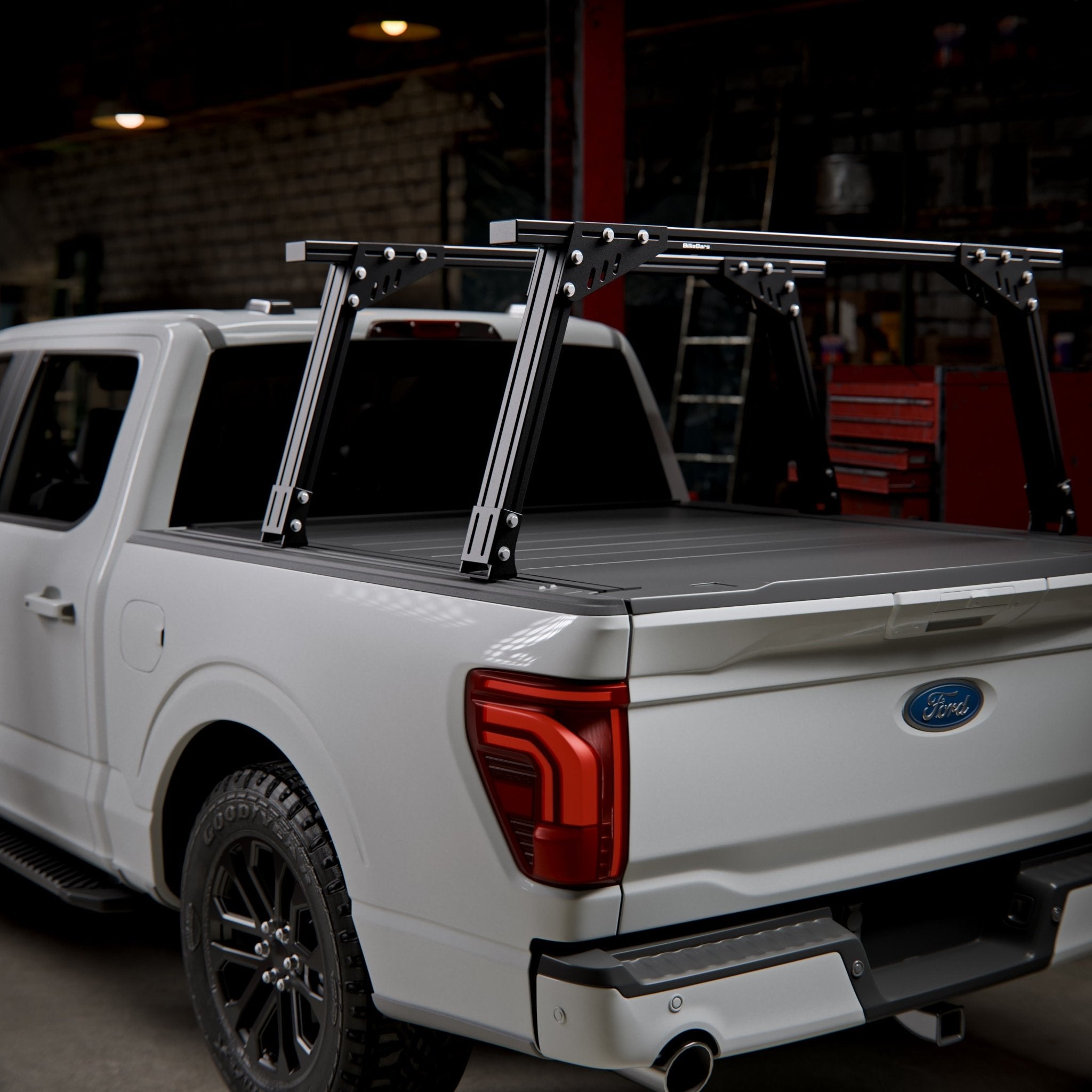 F150, F250, F350 - Bed Rack For Covers with T-slots - Spirit of 1876 - BillieBars