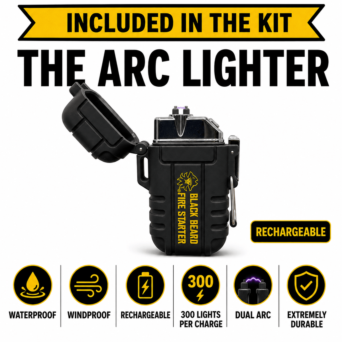 Black Beard Fire Plug Kit | Fire Starter Kit - Spirit of 1876 - Black Beard Fire Starters