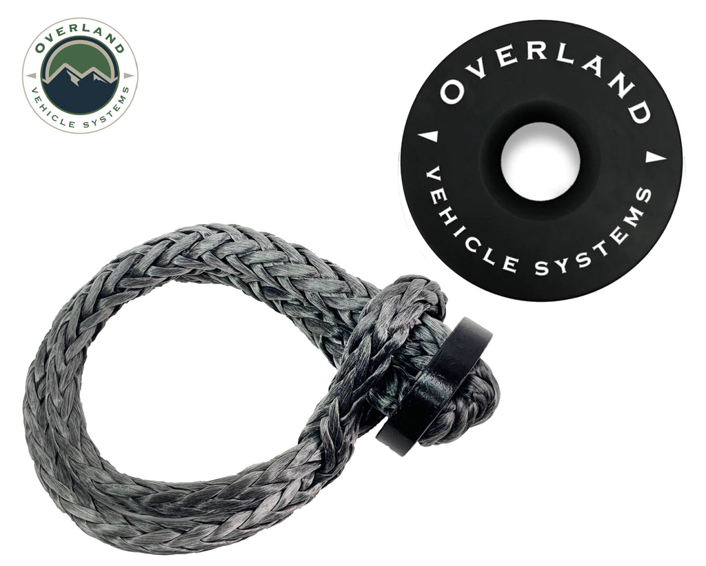OVS Combo Pack Soft Shackle 5/8" 44,500 lb. and Recovery Ring 6.25" 45,000 lb. Black