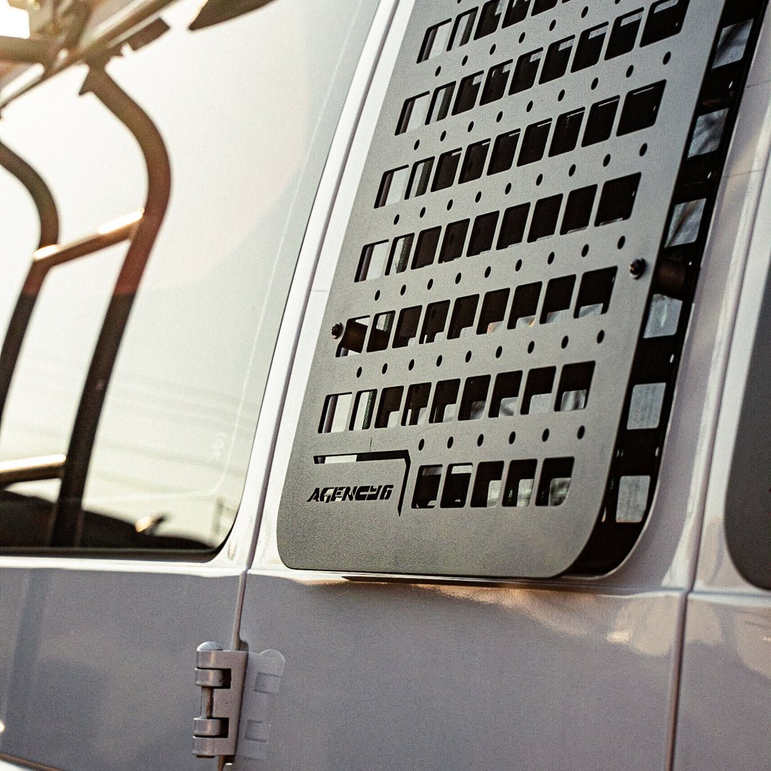 Ford E350 Passenger Side Window GRIDS (Left Barn Door) - Spirit of 1876 - Agency6.com