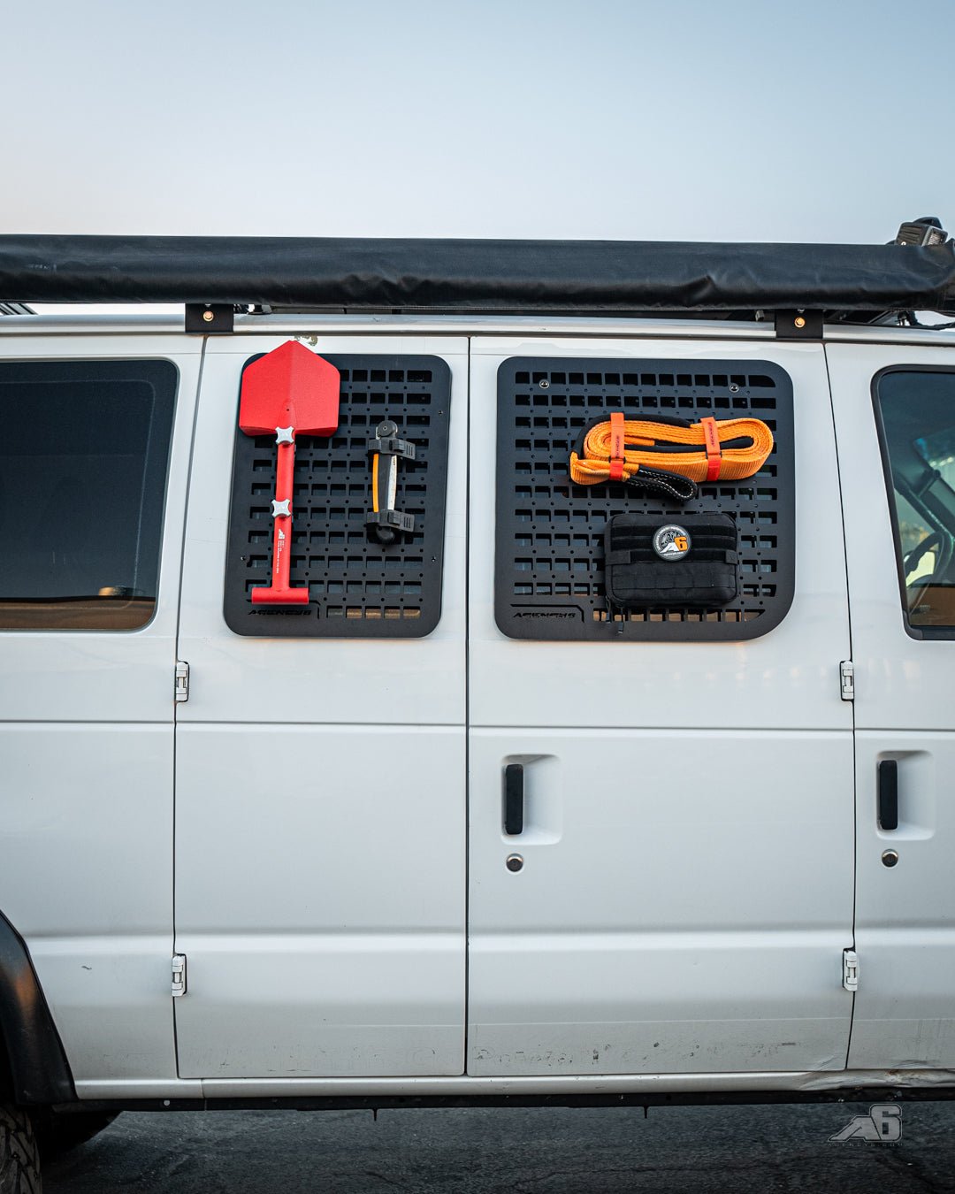 Ford E350 Passenger Side Window GRIDS (Left Barn Door) - Spirit of 1876 - Agency6.com