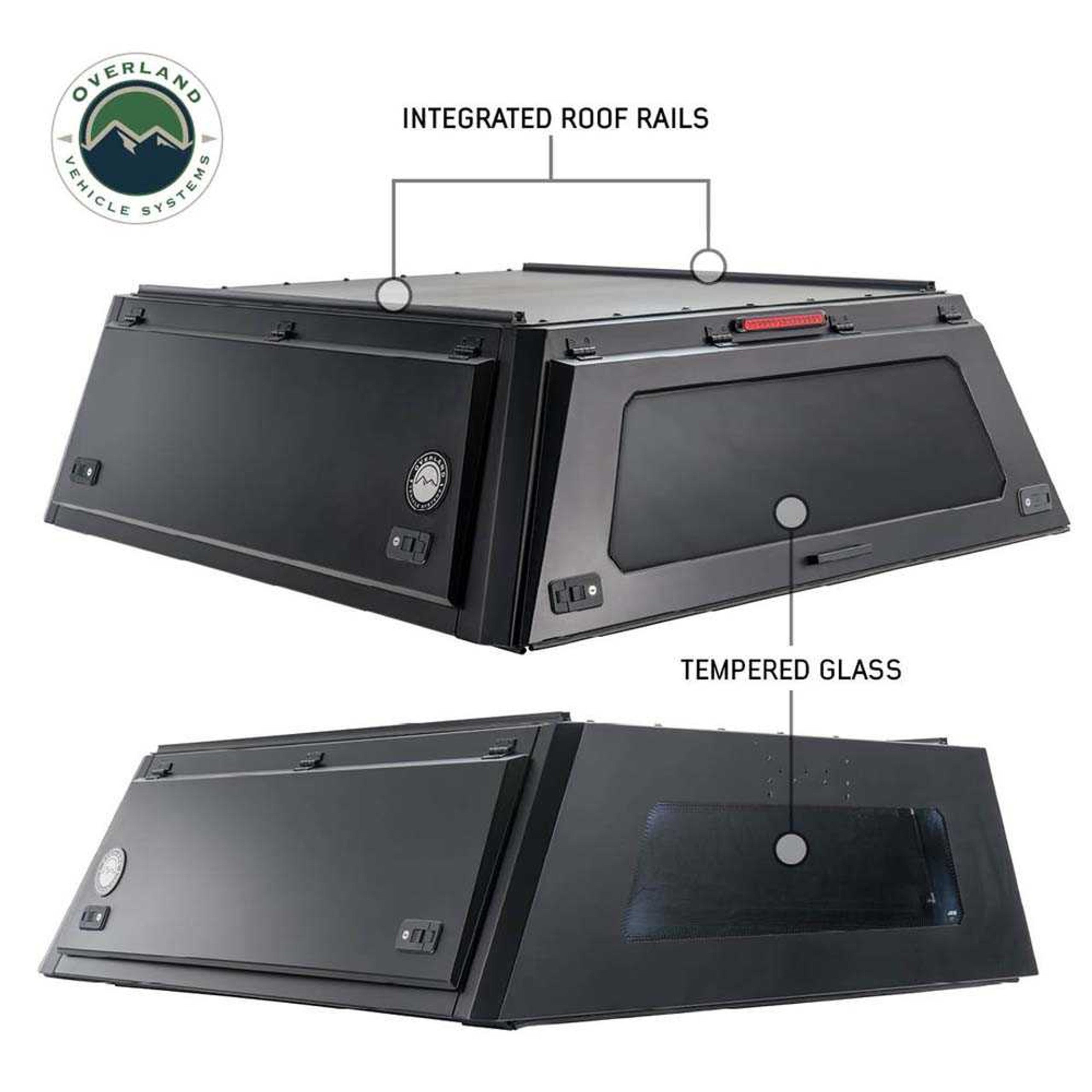 Expedition - Truck Cap W/Full Wing Doors, Front and Rear Windows & 3rd Brake Light
