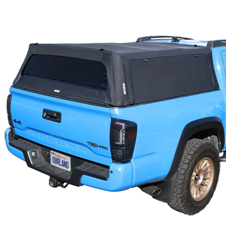 OVS Explorer Soft Shell Truck Cap - Black Canvas with Aluminum Frame