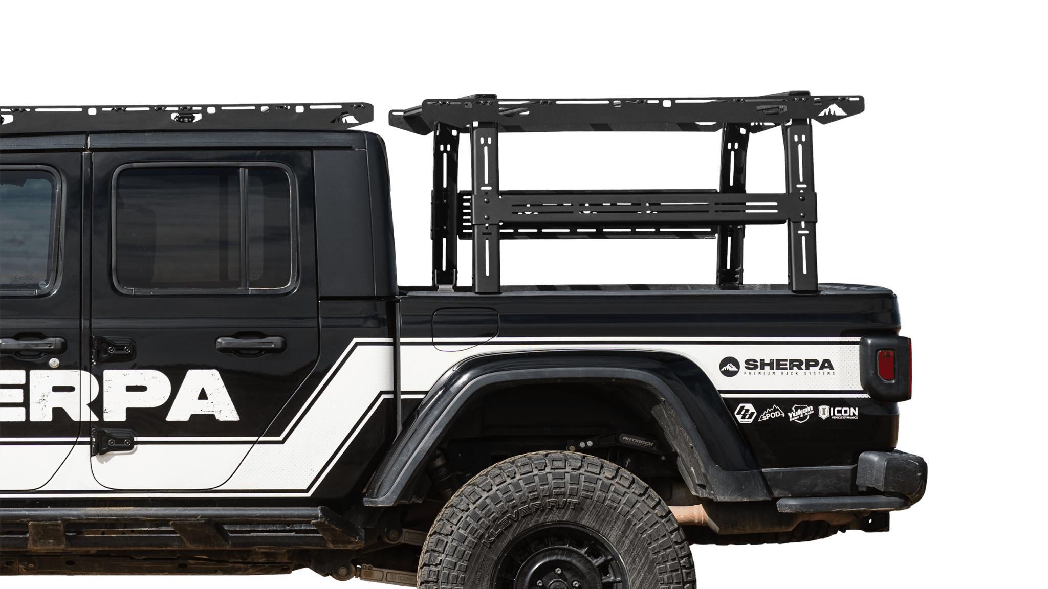 Sherpa Equipment Company Jeep Gladiator Rack Height PAK System Bed Rack - Spirit of 1876Sherpa Equipment Company