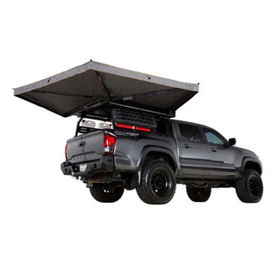 OVS HD Nomadic 270 LTE Awning - Passenger Side - Dark Gray with Black Travel Cover
