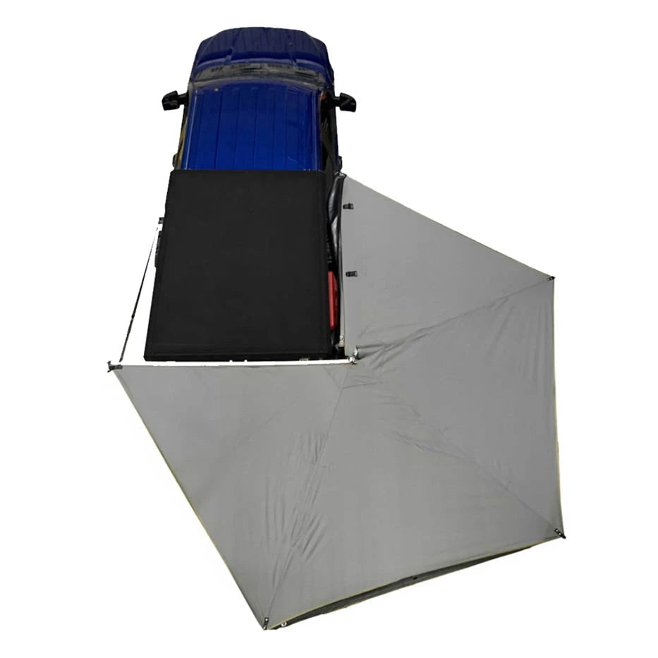 OVS HD Nomadic 270 LT Awning - Passenger Side - Dark Gray With Black Travel Cover with Bracket Kit