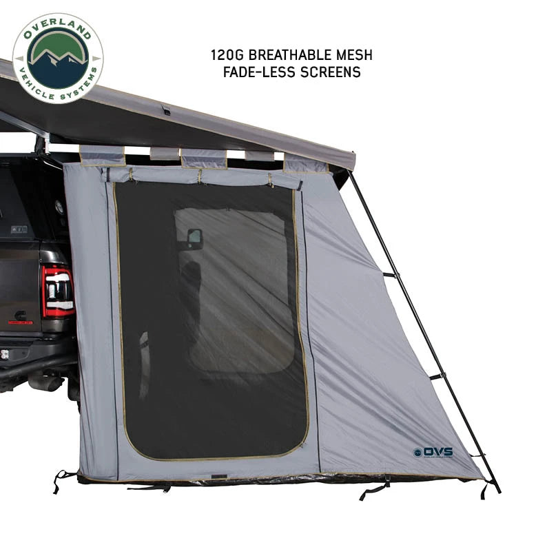 OVS HD Nomadic 270/180 Degree Awning Annex Room Enclosure - Grey Body, Green Trim