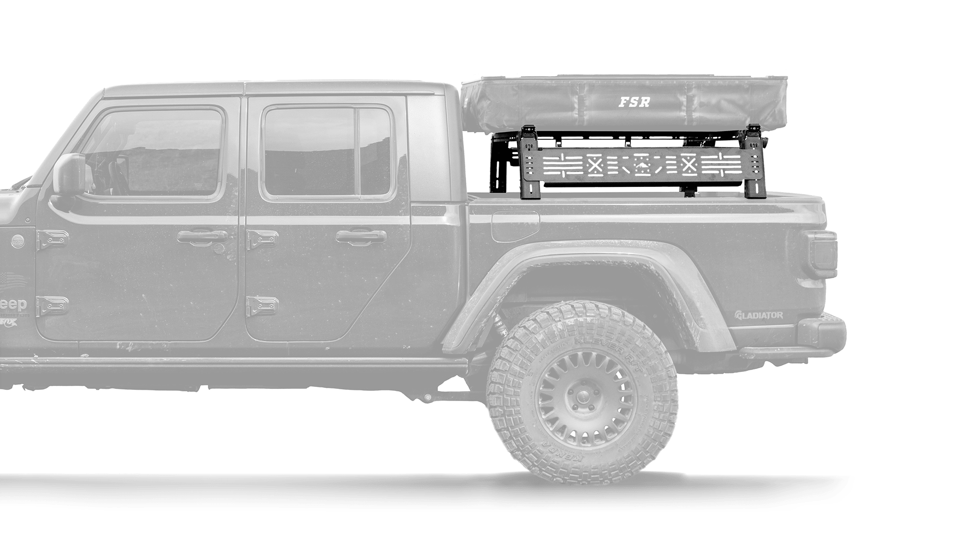 Jeep Gladiator Mid Height PAK System Bed Rack - Spirit of 1876 - Sherpa Equipment Company