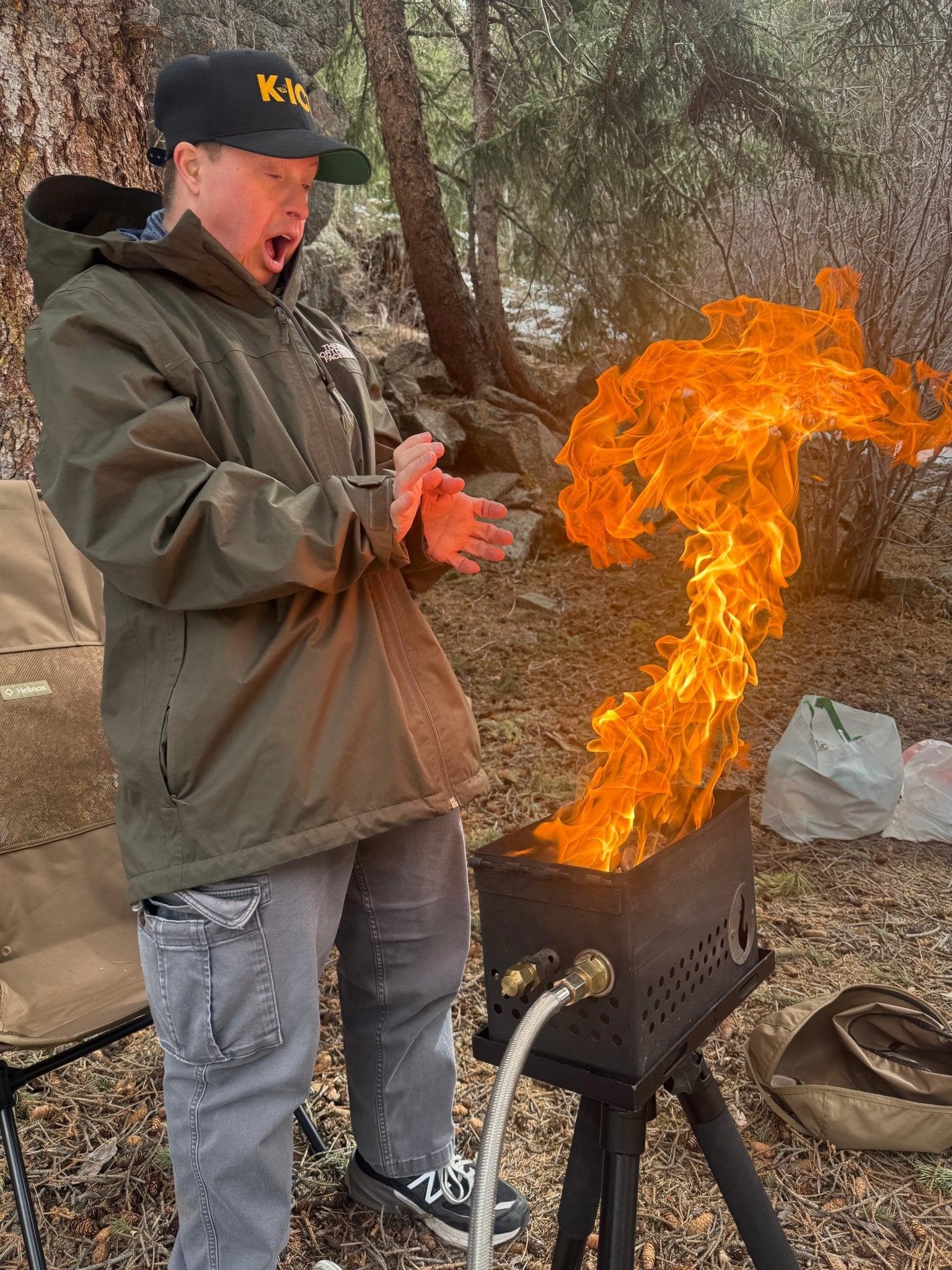 Daddy Long Legs: Cook and Campfire at Waist High! - Spirit of 1876 - LavaBox Portable Campfire