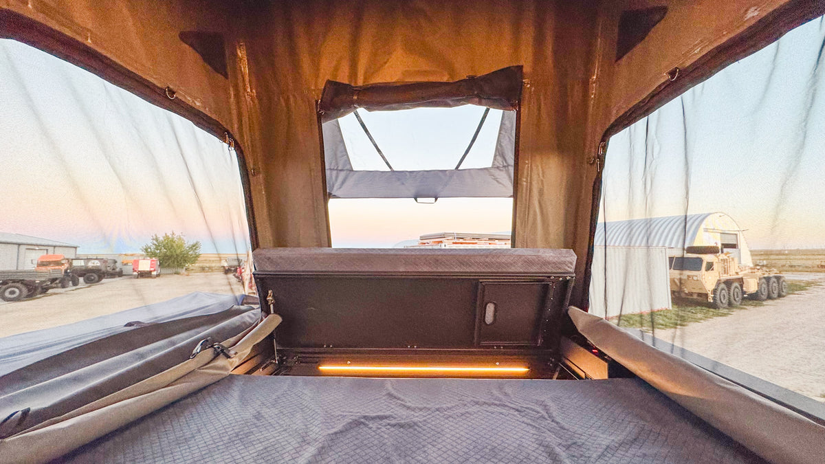 Dirtbox Canopy Camper – Modular Truck Camper Shell / Topper for Mid-Size & Full-Size Trucks (Tacoma, Rivian, Tundra, F-150, Quatermaster, Gladiator, Ram, Silverado)