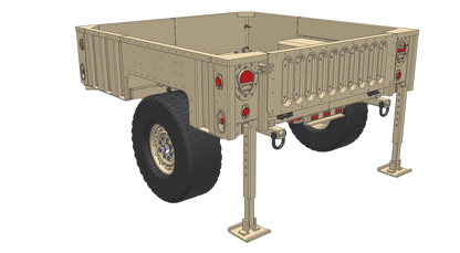 XTR3 Bed Rack for M1101 Style Military Trailer