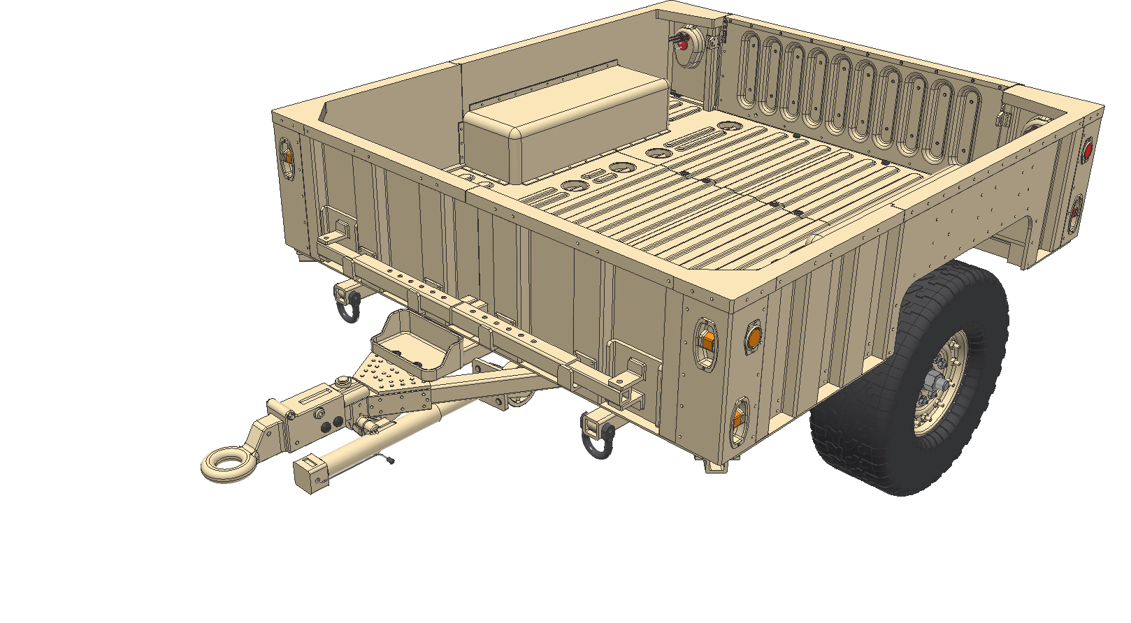 XTR3 Bed Rack for M1101 Style Military Trailer