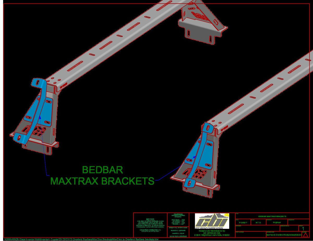 Overland Bed Bar Maxtrax Mount