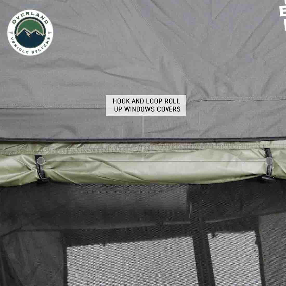 OVS HD Nomadic 3 Roof Top Tent Annex Green Base With Black Floor & Travel Cover