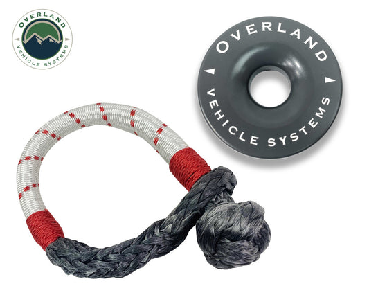 OVS Combo Pack Soft Shackle 7/16" 41,000 lb. and Recovery Ring 4.0" 41,000 lb. Gray