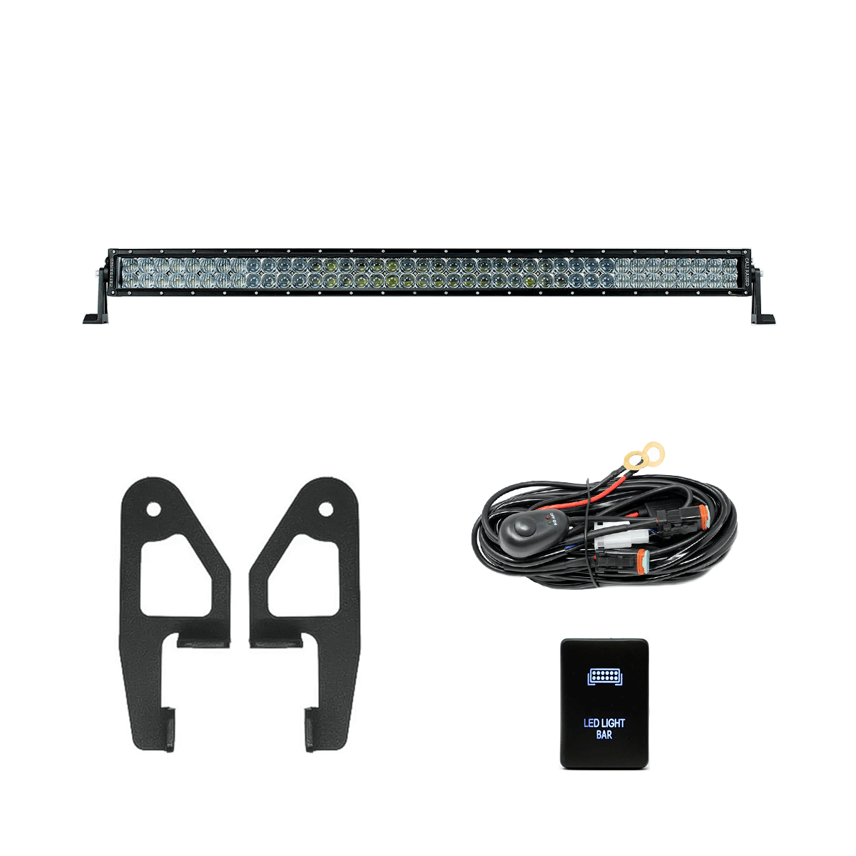 Premium Roof Rack Front Light Bar Kit for 2005 - 2023 Toyota Tacoma - Spirit of 1876 - Dealers of Cali Raised LED