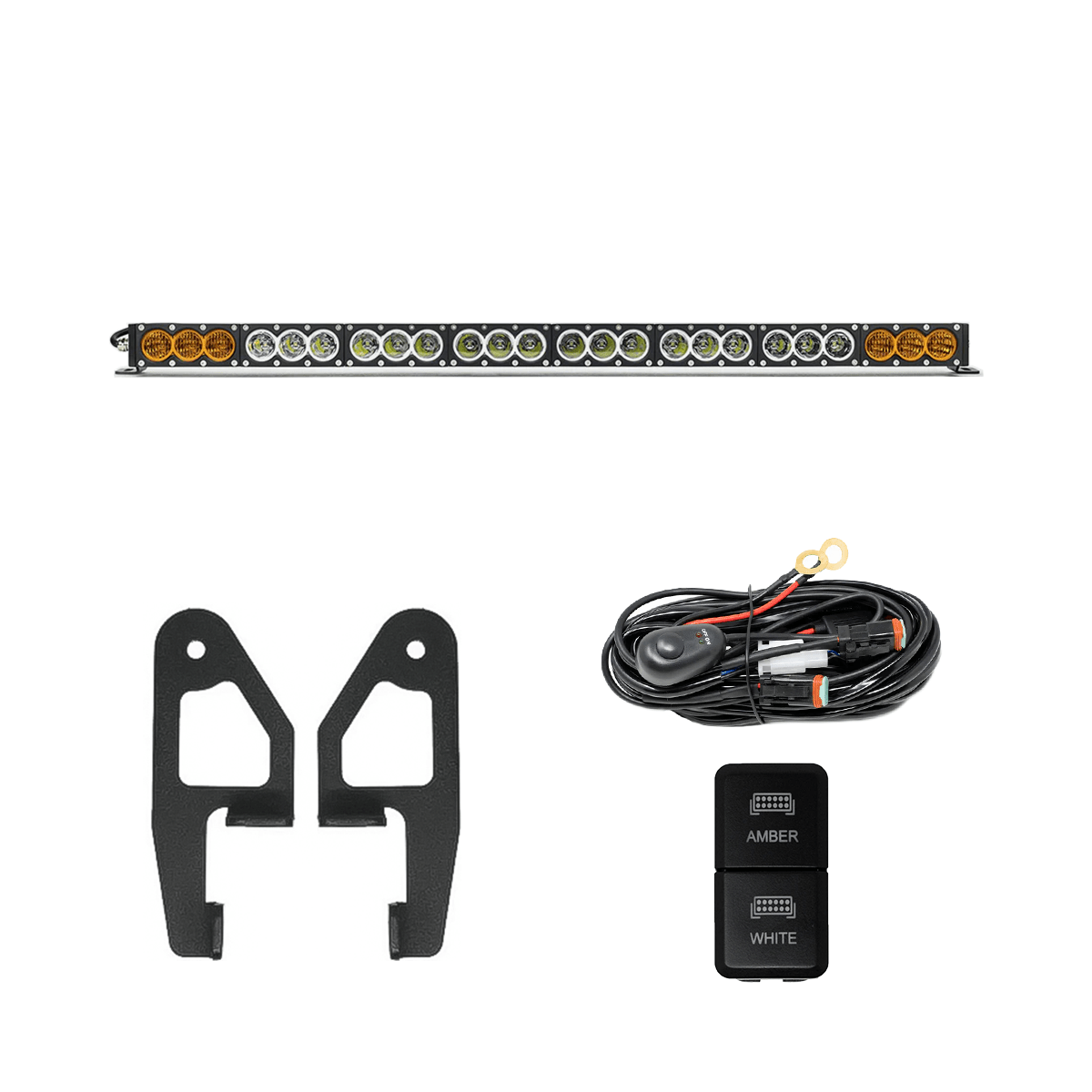 Premium Roof Rack Front Light Bar Kit for 2005 - 2023 Toyota Tacoma - Spirit of 1876 - Dealers of Cali Raised LED