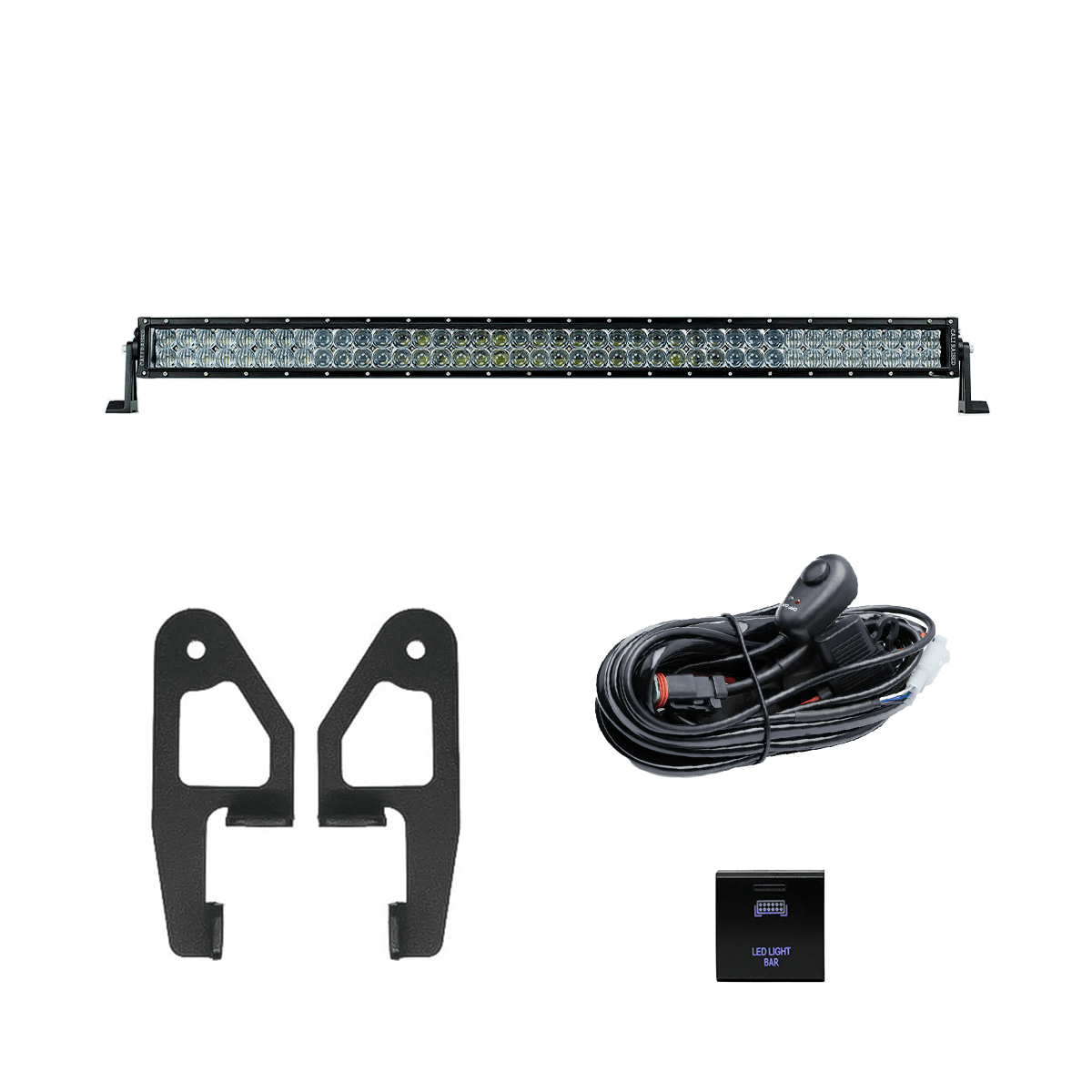 Premium Roof Rack Front Light Bar Kit for 2024+ Toyota Tacoma/2025+ Toyota 4Runner - Spirit of 1876 - Dealers of Cali Raised LED