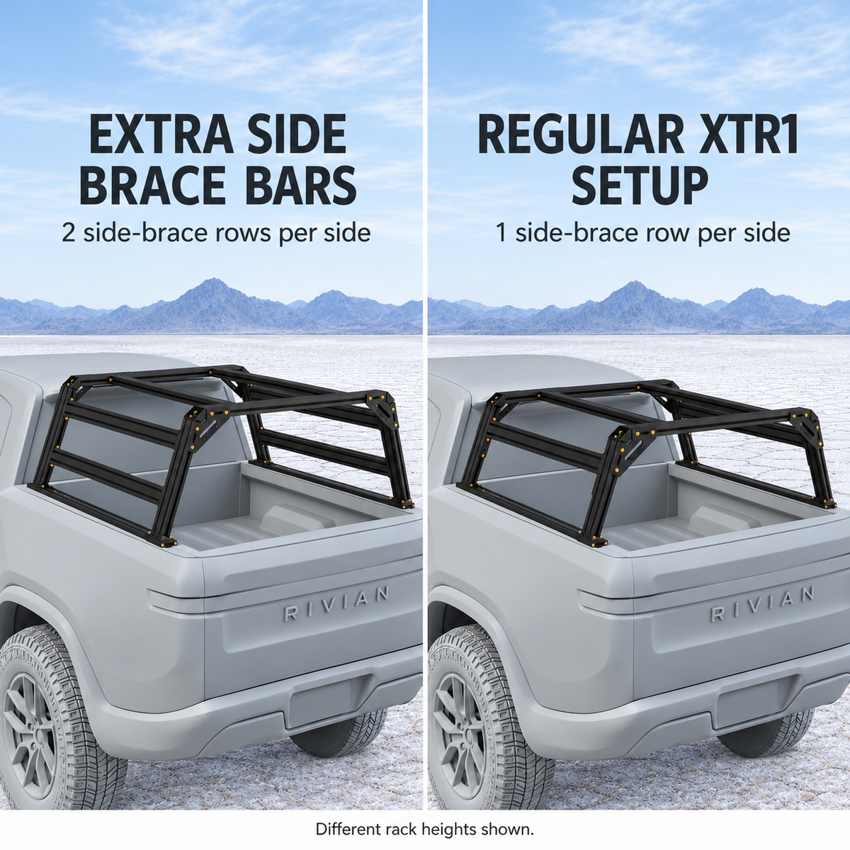 XTR1 Side / Top Brace Set | Extra Bed Rack Braces