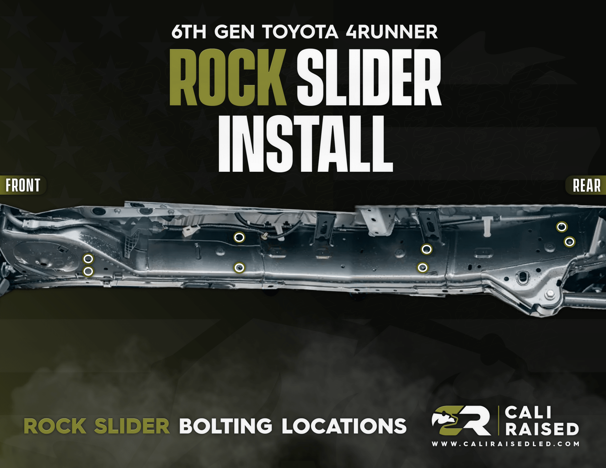 Trail Edition Rock Sliders For 2024+ Lexus GX 550 - Spirit of 1876Dealers of Cali Raised LED