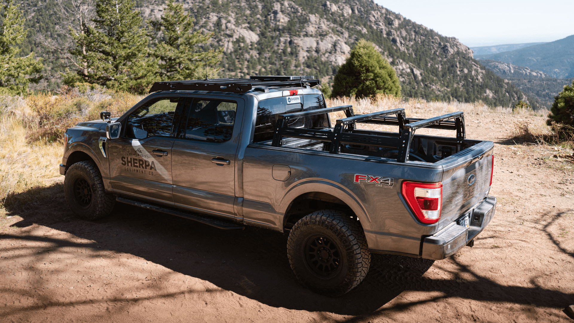 Ford F150 Mid Height PAK System Bed Rack - Spirit of 1876Sherpa Equipment Company