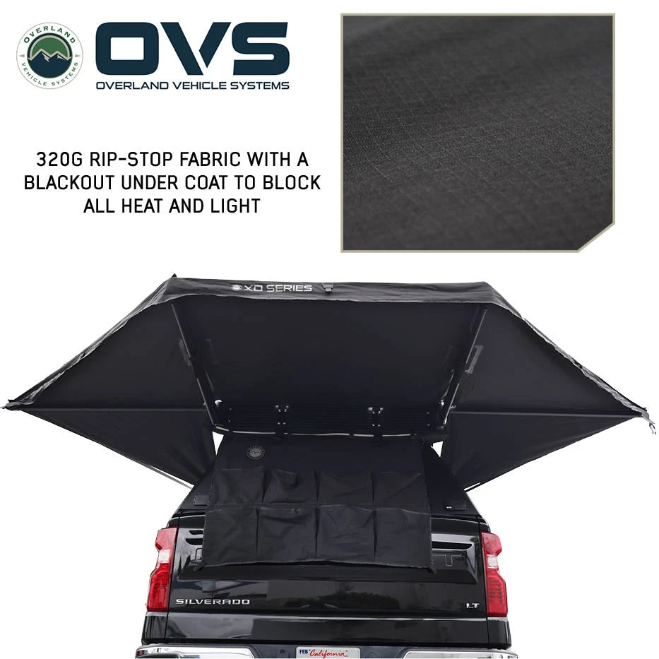 OVS XD Nomadic 315 Degree Awning - Black Fabric and Travel Cover
