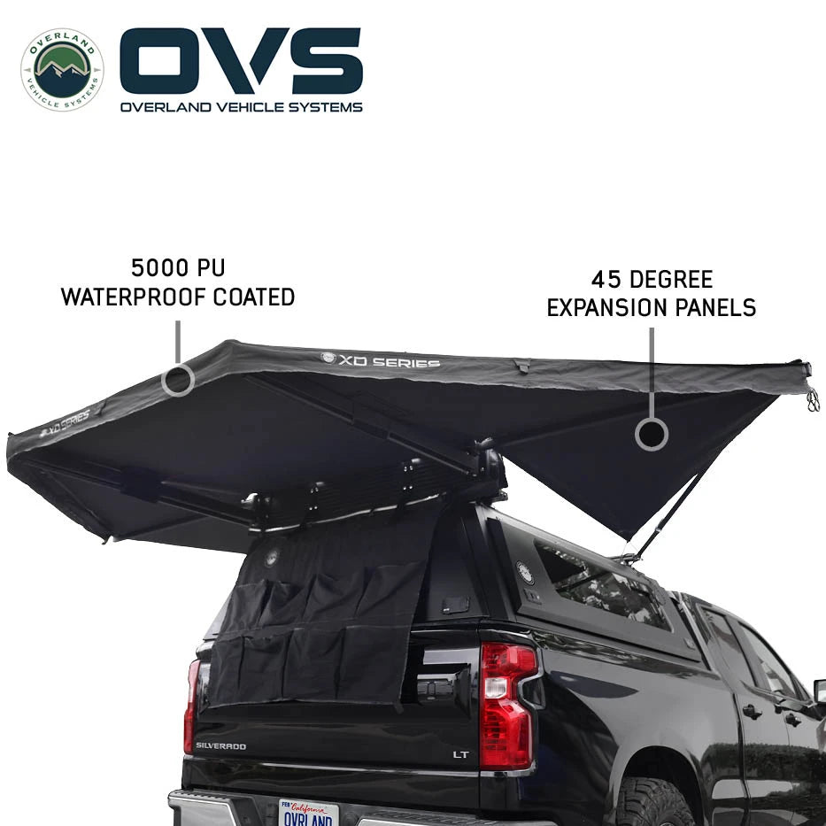 OVS XD Nomadic 315 Degree Awning - Black Fabric and Travel Cover