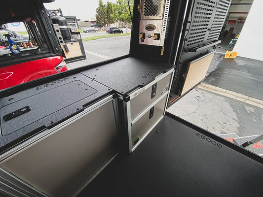 Alu-Cab Alu-Cabin Canopy Camper - Ram 2500 & 3500 2009-Present 4th & 5th Gen. - Rear Double Drawer Module