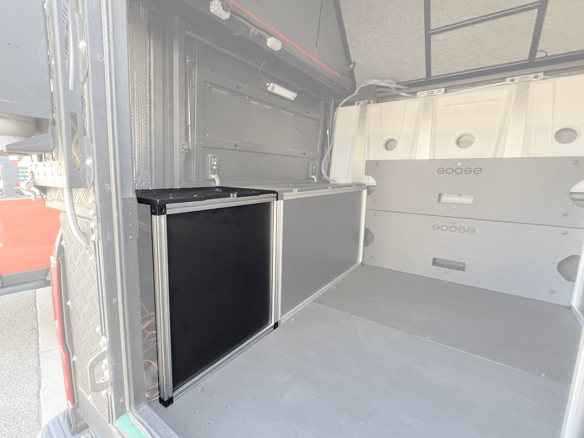 Alu - Cab Alu - Cabin Canopy Camper - Toyota Tundra 2007 - 2021 2nd and 2.5 Gen. - Rear Utility Module - Spirit of 1876 - Goose Gear