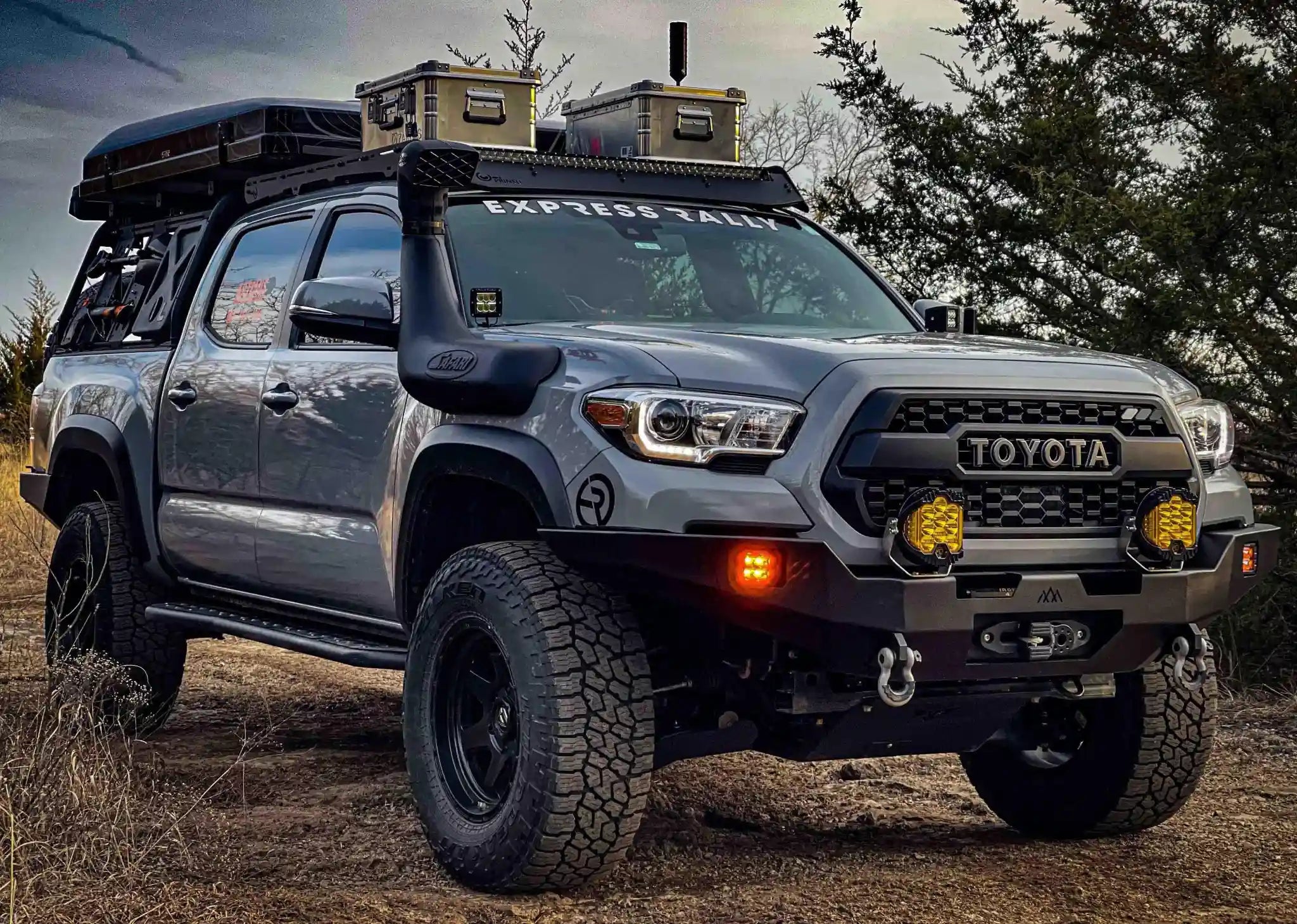 Hi - Lite Overland Toyota Tacoma Front Bumper 3rd Gen (2016 - 2023) [No Bull Bar] - Spirit of 1876 - Backwoods Adventure Mods