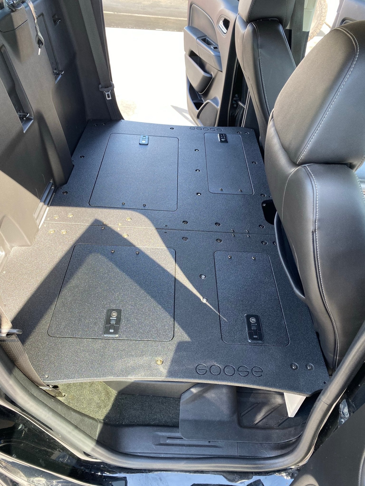 Chevy Colorado 2015 - 2022 2nd Gen. Crew Cab - Second Row Seat Delete Plate System - Spirit of 1876 - Goose Gear