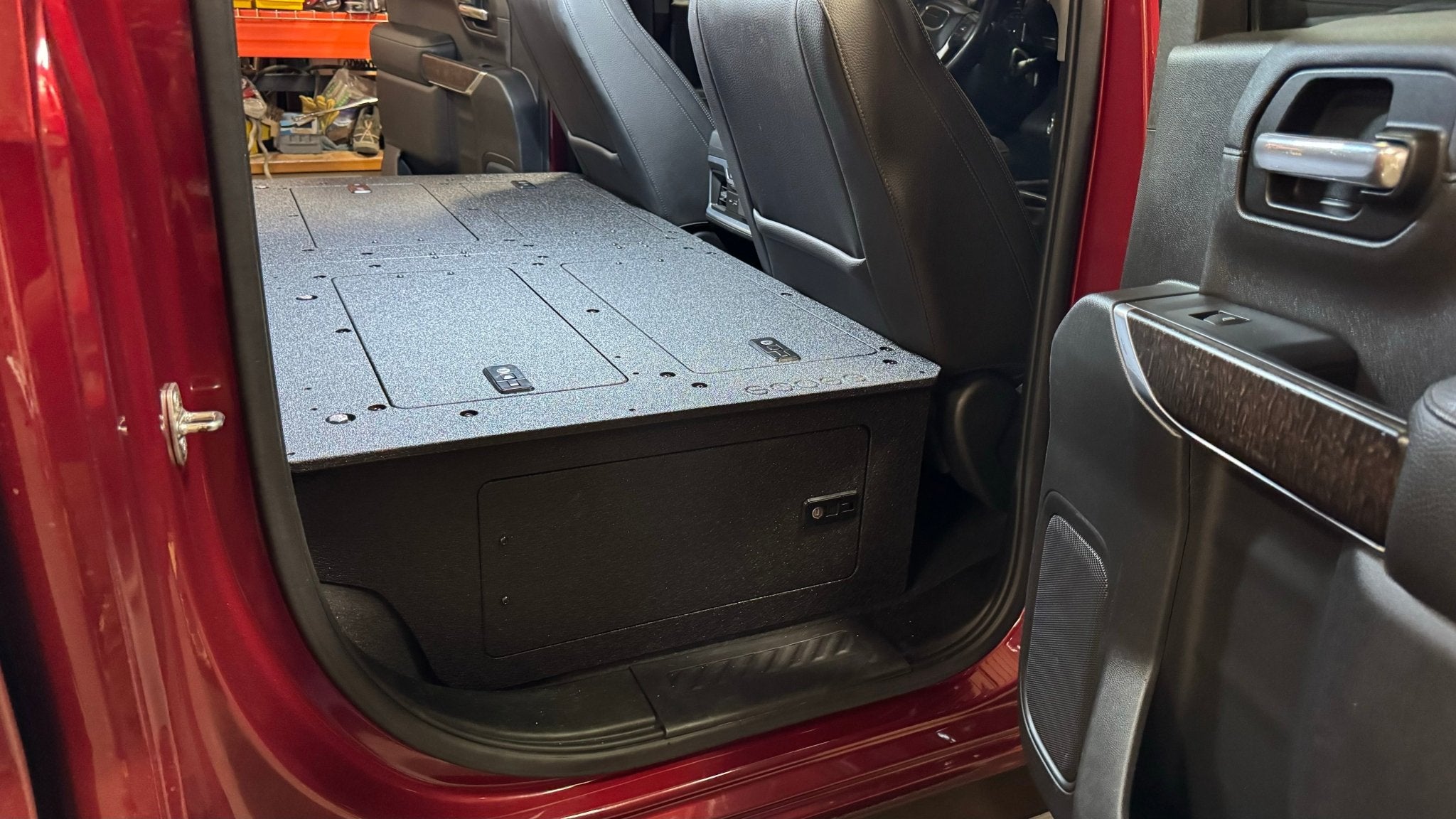 CHEVY - SILVERADO - 4TH GEN - GMC - SIERRA - 2019 - PRESENT - 5TH GEN - EXPLORE SERIES - CREW CAB - SEAT DELETE PLATE SYSTEM - SECOND ROW - 100% - Spirit of 1876 - Goose Gear