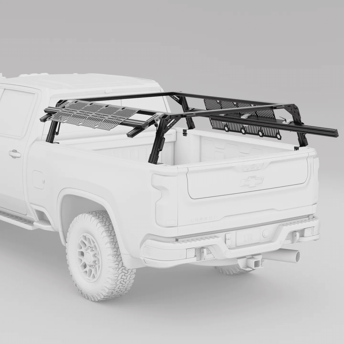 Chevy Silverado / GMC Sierra 2500HD & 3500HD Pre-configured XTR1 Bed Rack - Spirit of 1876 - Xtrusion Overland