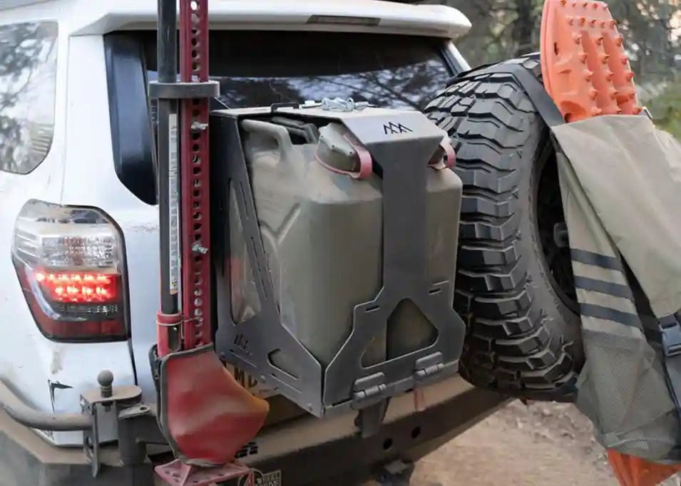 Jerry's Can Holder - Dual Universal Jerry Can Carrier - Spirit of 1876Backwoods Adventure Mods
